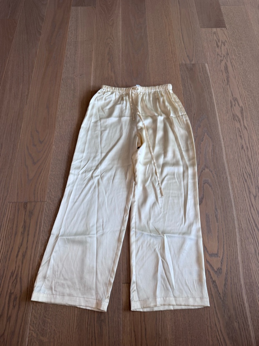 Reformation butter cream silk pants